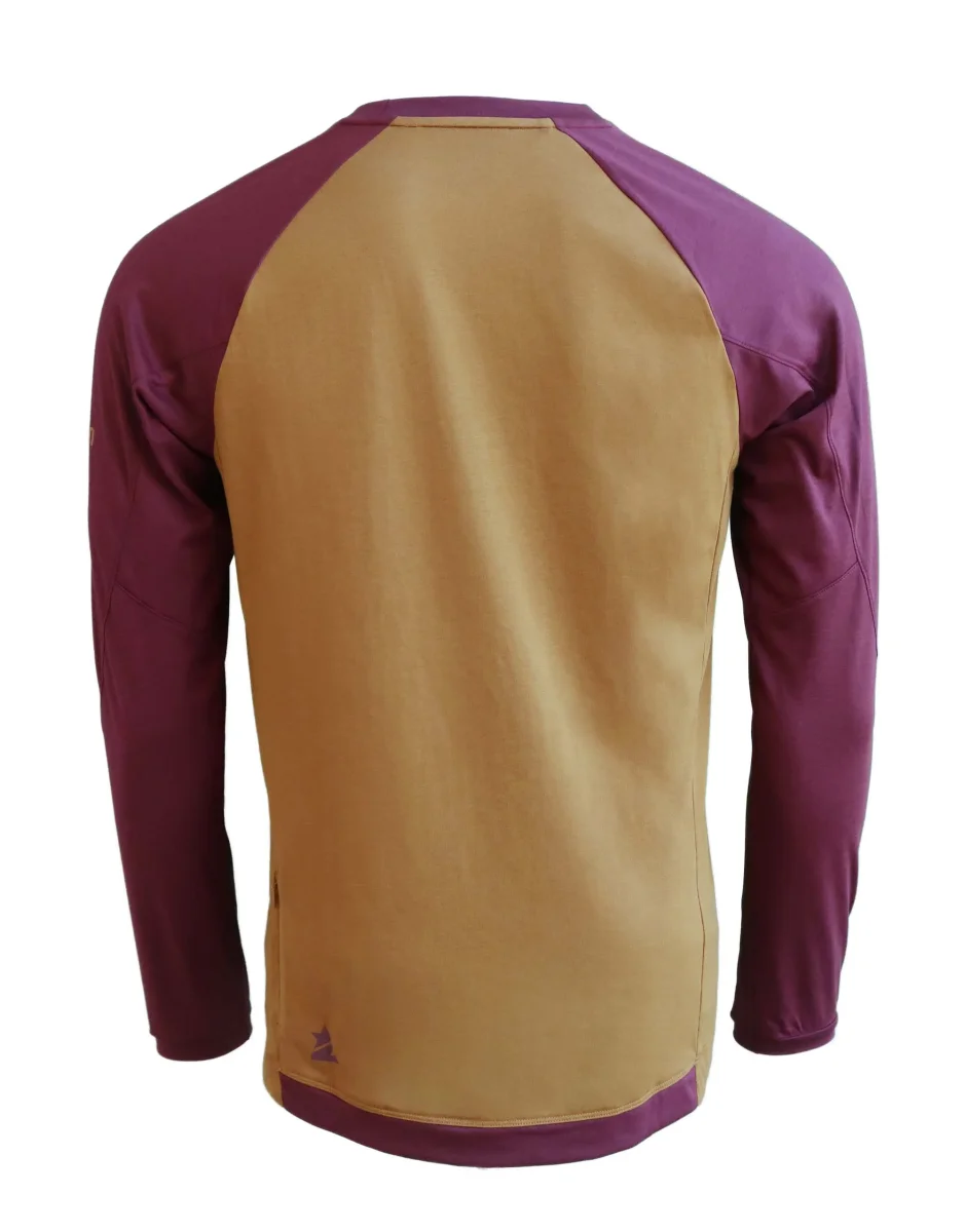 Zimtstern PureFlowz Shirt LS Men Golden Brown / Windsor Wine – Bild 3